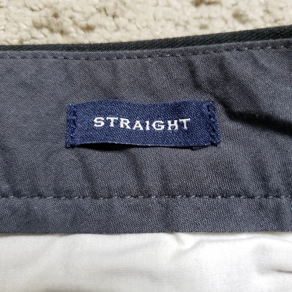 J Crew Mens Chino Pants 32X34 (FITS 33x33) Black Straight Leg Flat Front NEW